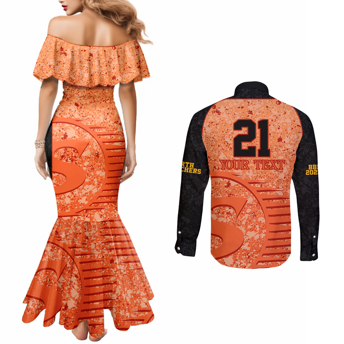 perth-scorchers-custom-couples-matching-mermaid-dress-and-long-sleeve-button-shirt-bbl-cricket-team-2024