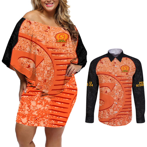 perth-scorchers-custom-couples-matching-off-shoulder-short-dress-and-long-sleeve-button-shirt-bbl-cricket-team-2024