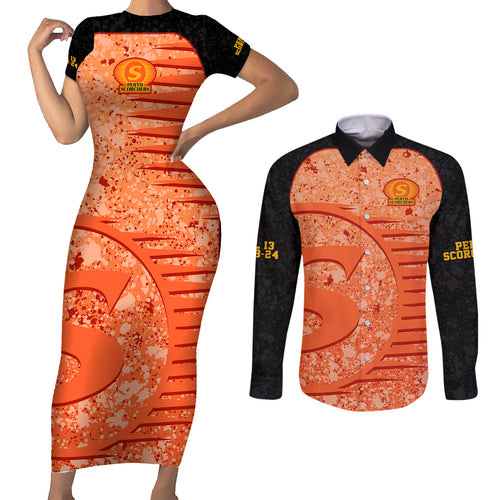 perth-scorchers-custom-couples-matching-short-sleeve-bodycon-dress-and-long-sleeve-button-shirt-bbl-cricket-team-2024