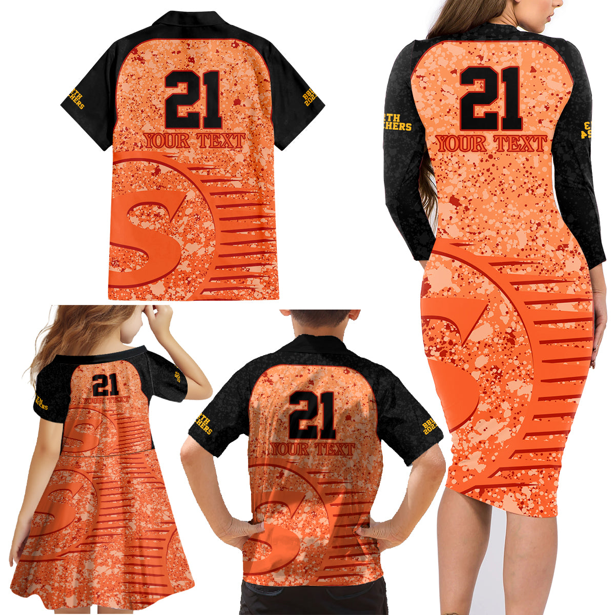 perth-scorchers-custom-family-matching-long-sleeve-bodycon-dress-and-hawaiian-shirt-bbl-cricket-team-2024