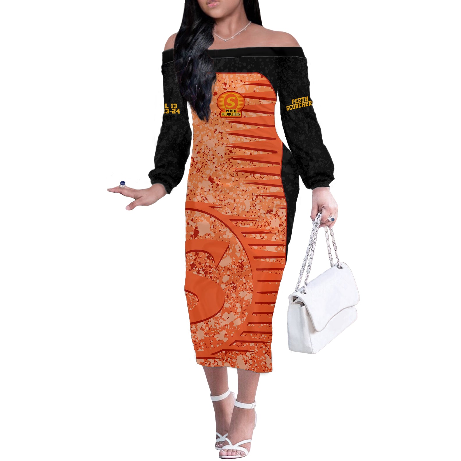 perth-scorchers-custom-off-the-shoulder-long-sleeve-dress-bbl-cricket-team-2024