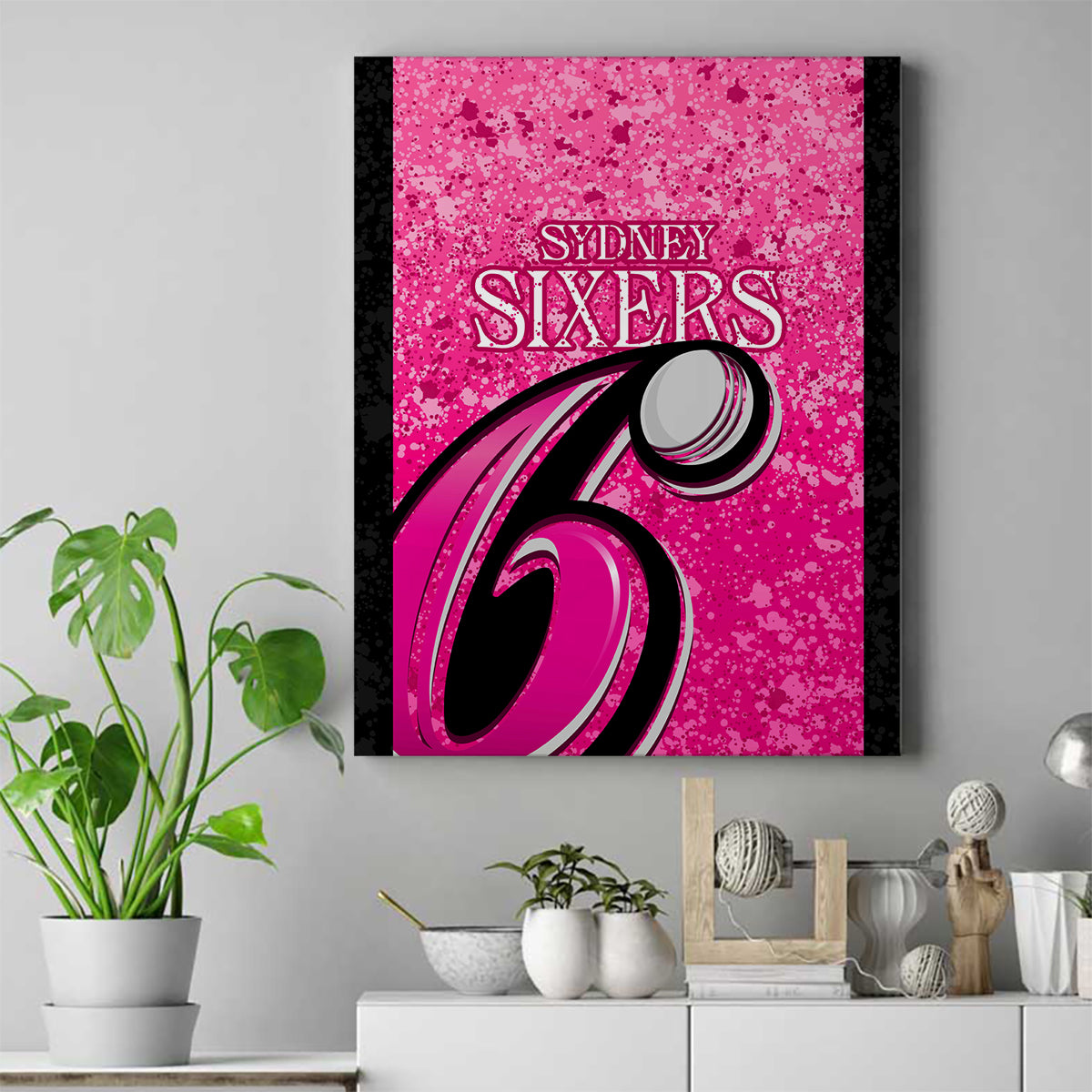 sydney-sixers-custom-canvas-wall-art-bbl-cricket-team-2024