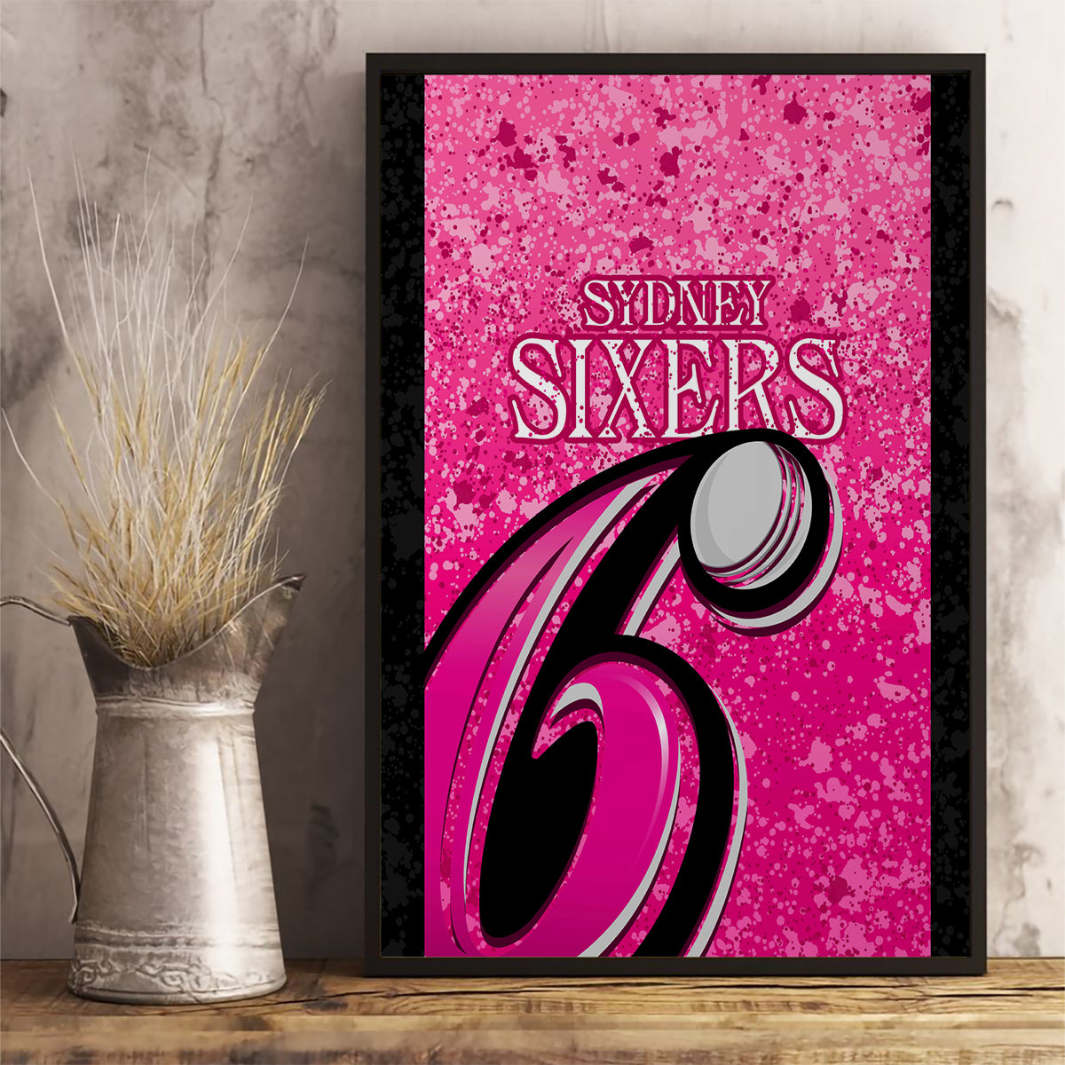 sydney-sixers-custom-canvas-wall-art-bbl-cricket-team-2024