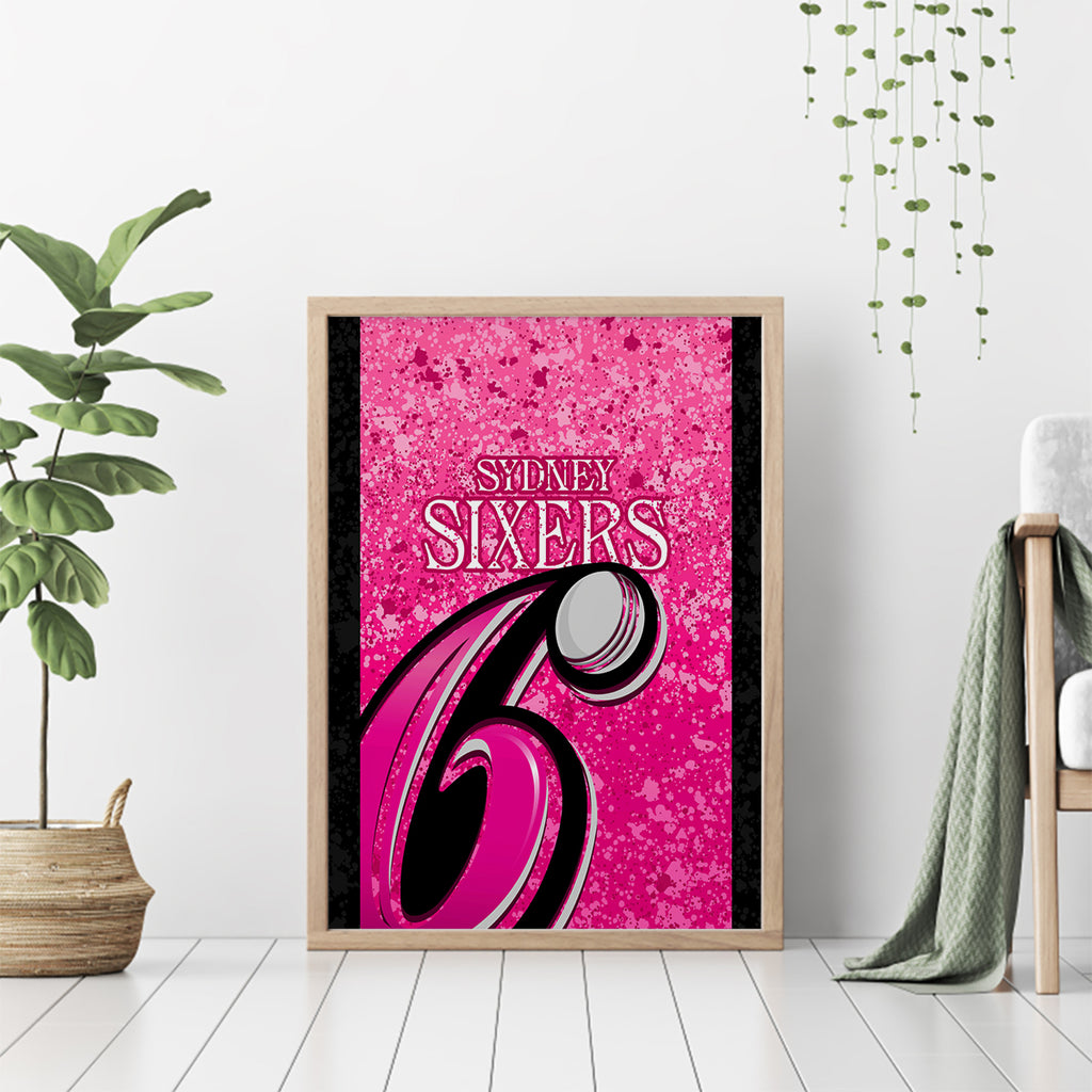 sydney-sixers-custom-canvas-wall-art-bbl-cricket-team-2024