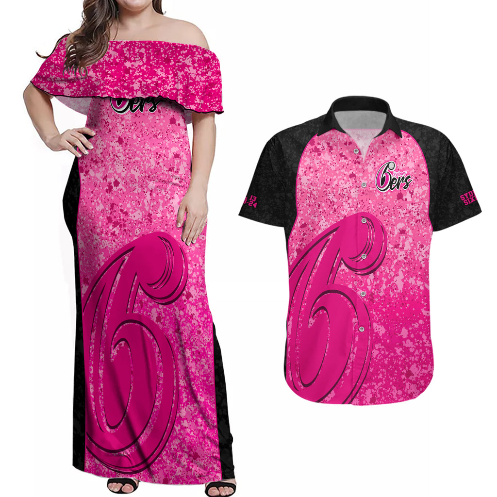 sydney-sixers-custom-couples-matching-off-shoulder-maxi-dress-and-hawaiian-shirt-bbl-cricket-team-2024