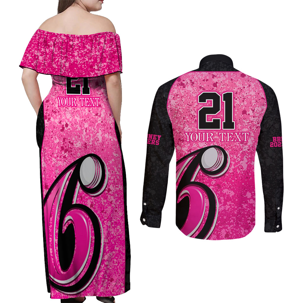 sydney-sixers-custom-couples-matching-off-shoulder-maxi-dress-and-long-sleeve-button-shirt-bbl-cricket-team-2024