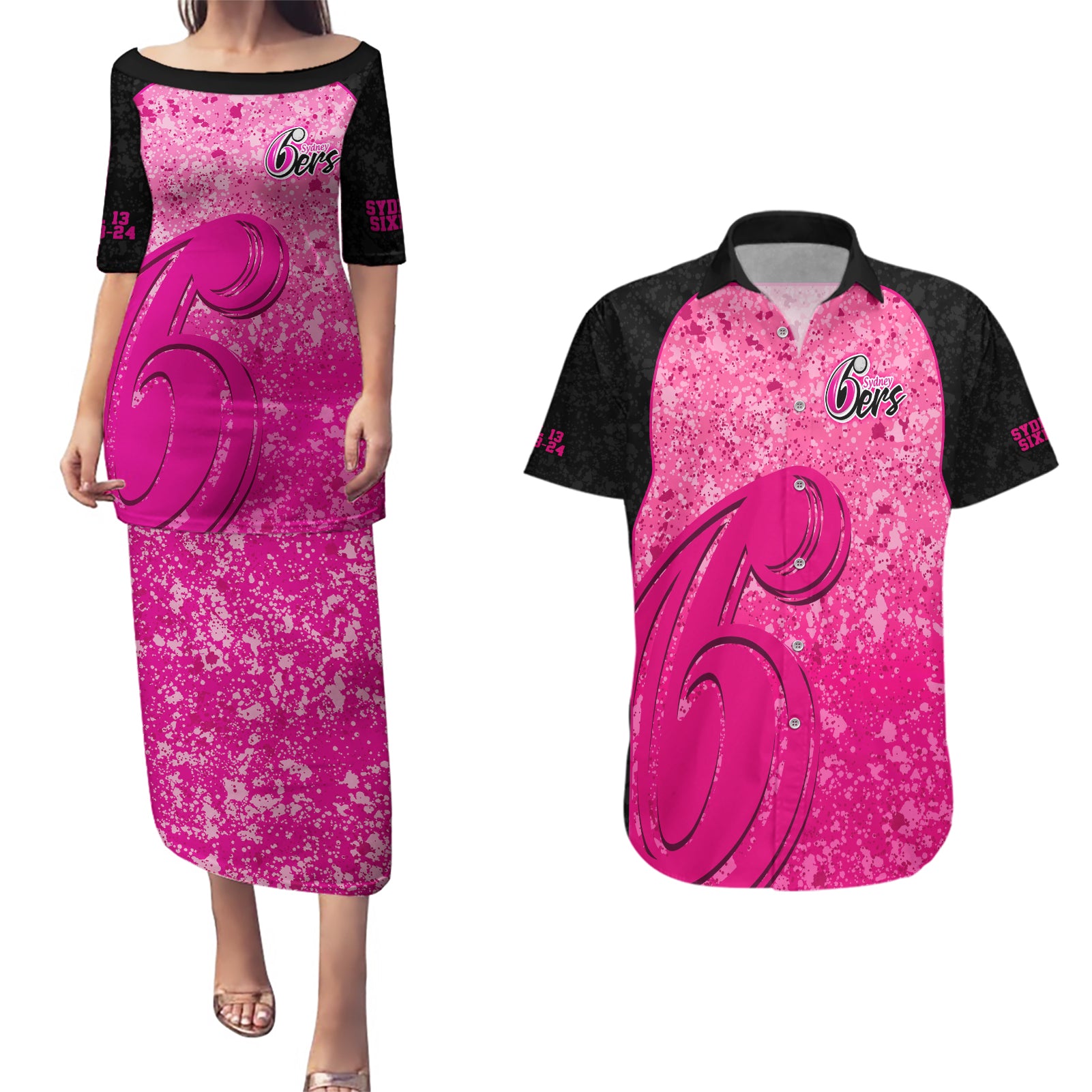 sydney-sixers-custom-couples-matching-puletasi-dress-and-hawaiian-shirt-bbl-cricket-team-2024