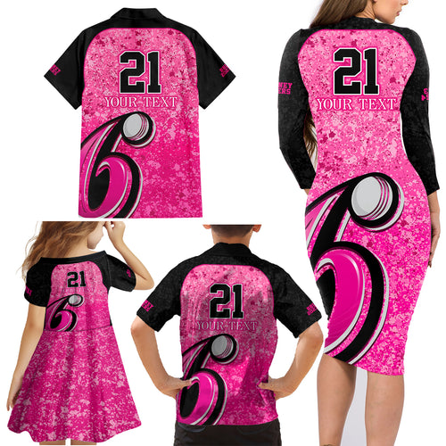 sydney-sixers-custom-family-matching-long-sleeve-bodycon-dress-and-hawaiian-shirt-bbl-cricket-team-2024