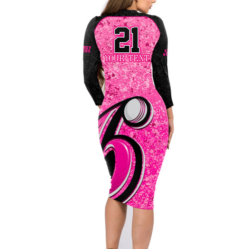 sydney-sixers-custom-family-matching-long-sleeve-bodycon-dress-and-hawaiian-shirt-bbl-cricket-team-2024