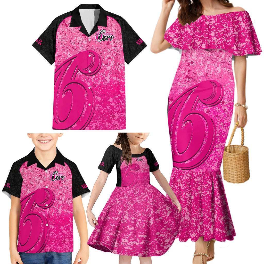 sydney-sixers-custom-family-matching-mermaid-dress-and-hawaiian-shirt-bbl-cricket-team-2024