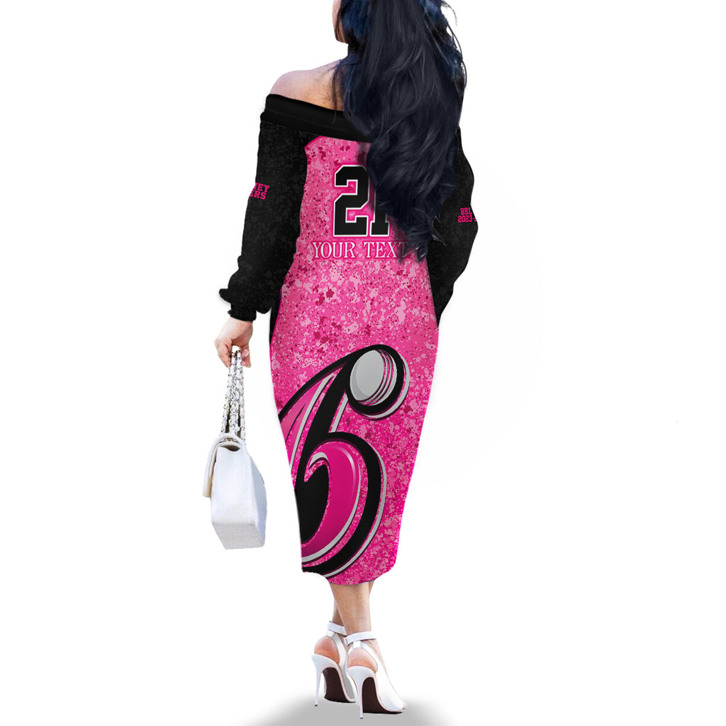 sydney-sixers-custom-family-matching-off-shoulder-long-sleeve-dress-and-hawaiian-shirt-bbl-cricket-team-2024