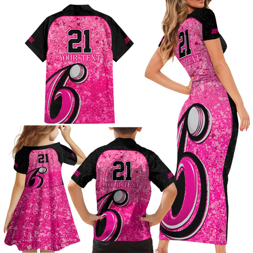 sydney-sixers-custom-family-matching-short-sleeve-bodycon-dress-and-hawaiian-shirt-bbl-cricket-team-2024