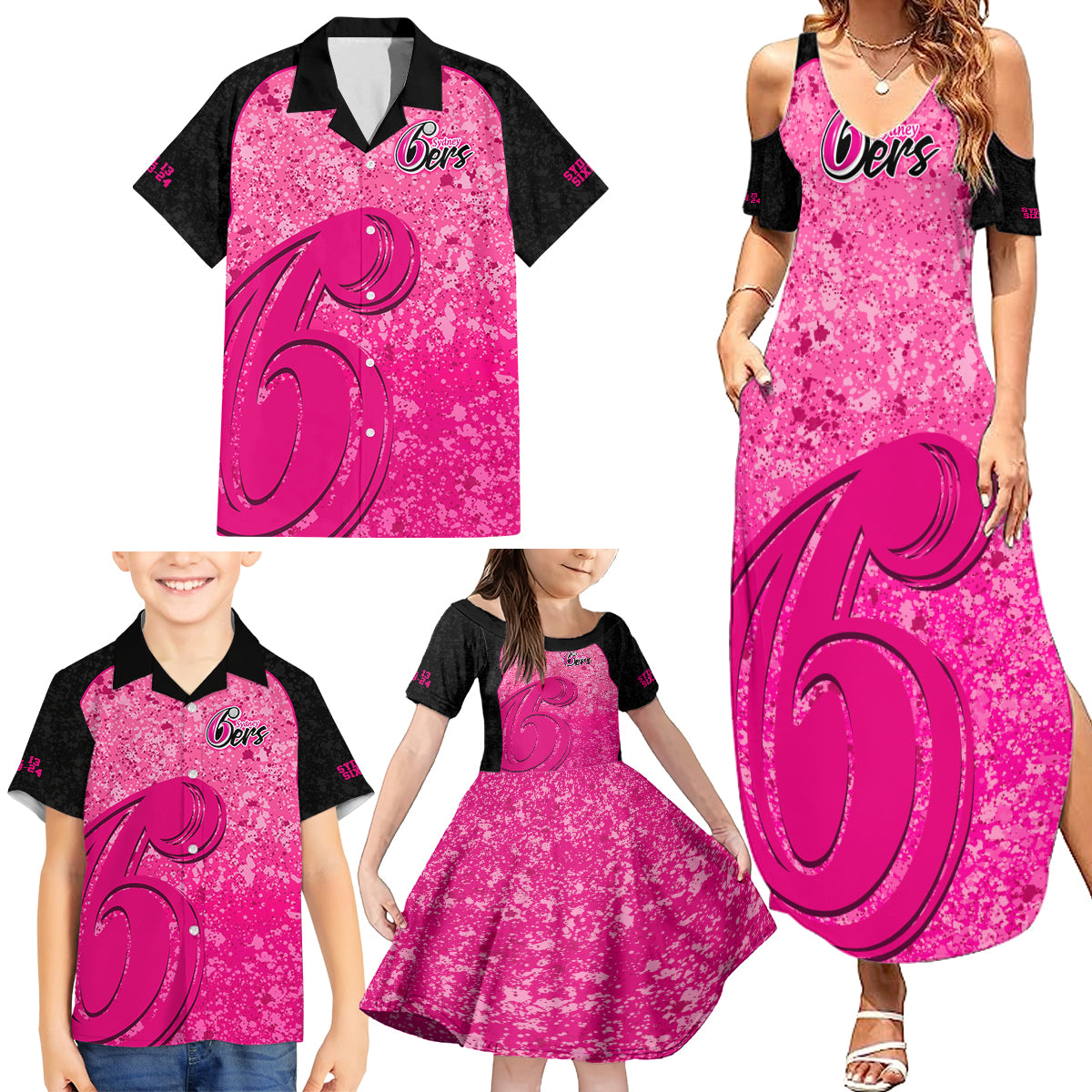 sydney-sixers-custom-family-matching-summer-maxi-dress-and-hawaiian-shirt-bbl-cricket-team-2024