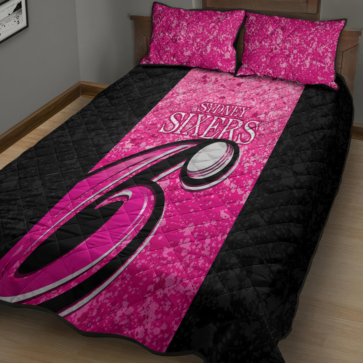 sydney-sixers-custom-quilt-bed-set-bbl-cricket-team-2024