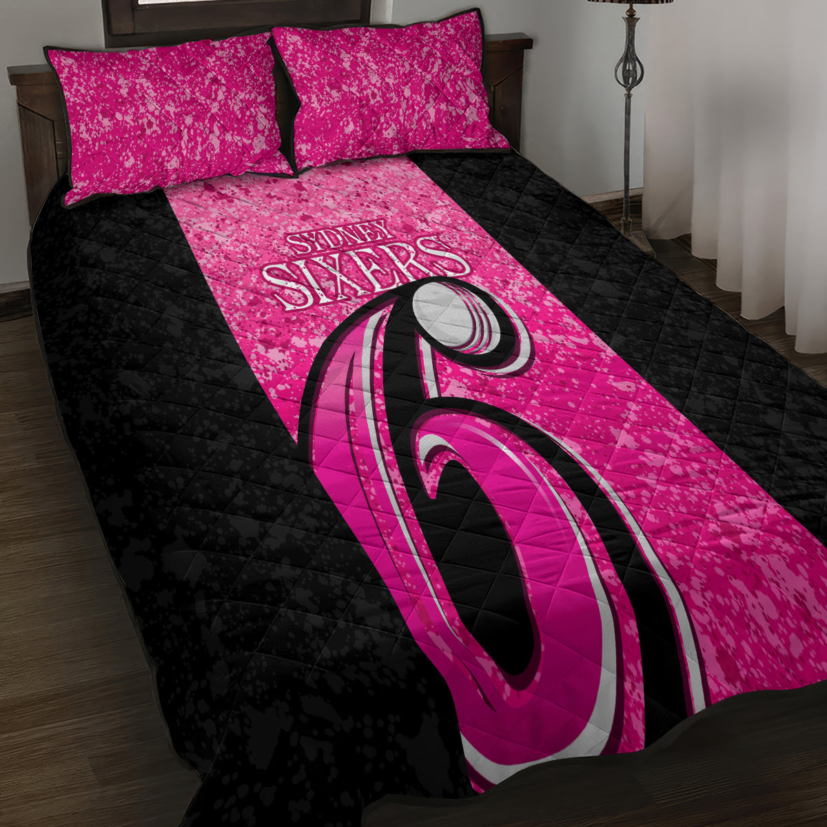 sydney-sixers-custom-quilt-bed-set-bbl-cricket-team-2024