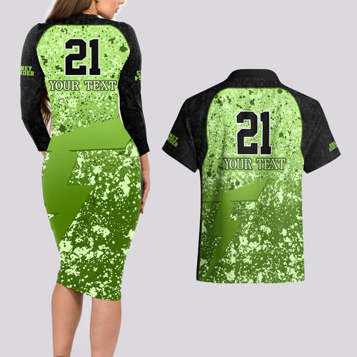 sydney-thunder-custom-couples-matching-long-sleeve-bodycon-dress-and-hawaiian-shirt-bbl-cricket-team-2024