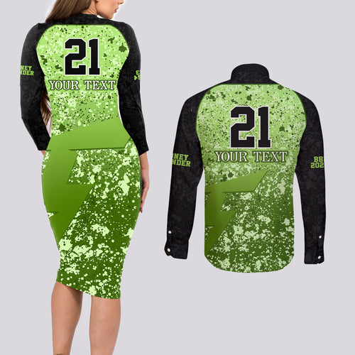 sydney-thunder-custom-couples-matching-long-sleeve-bodycon-dress-and-long-sleeve-button-shirt-bbl-cricket-team-2024