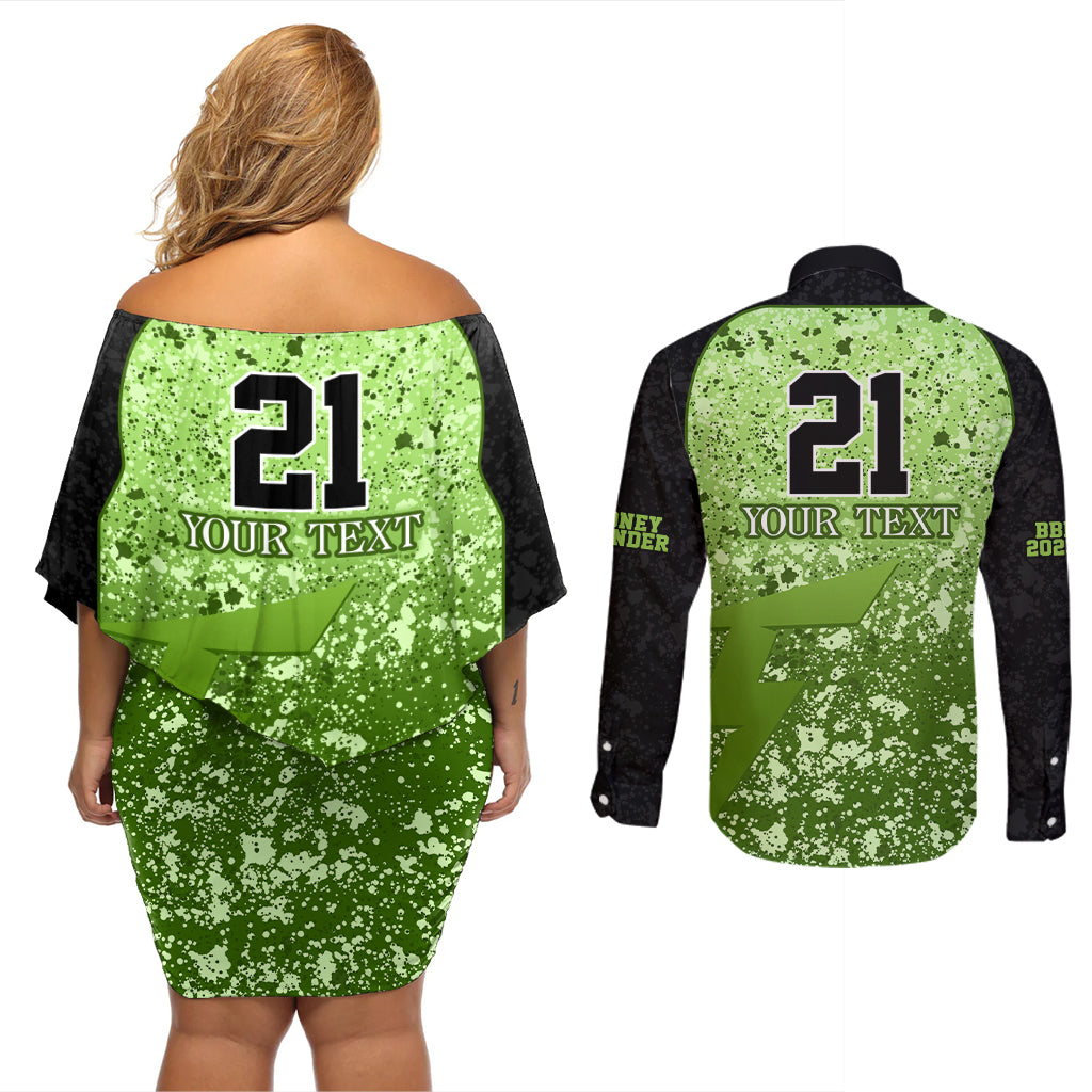 sydney-thunder-custom-couples-matching-off-shoulder-short-dress-and-long-sleeve-button-shirt-bbl-cricket-team-2024