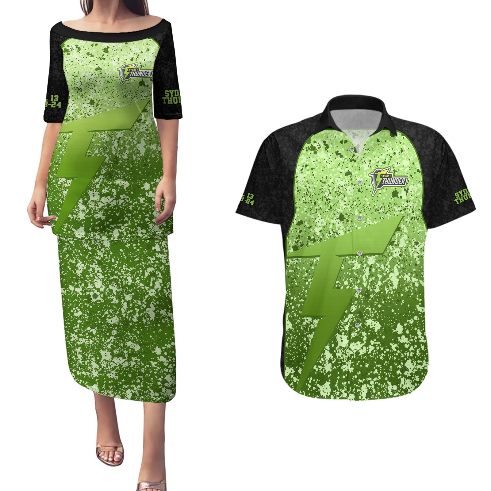 sydney-thunder-custom-couples-matching-puletasi-dress-and-hawaiian-shirt-bbl-cricket-team-2024