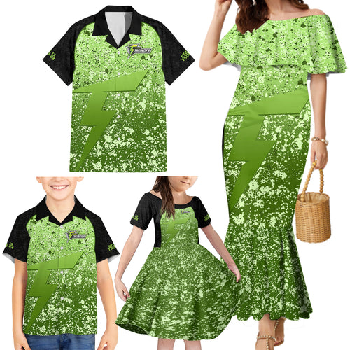 sydney-thunder-custom-family-matching-mermaid-dress-and-hawaiian-shirt-bbl-cricket-team-2024