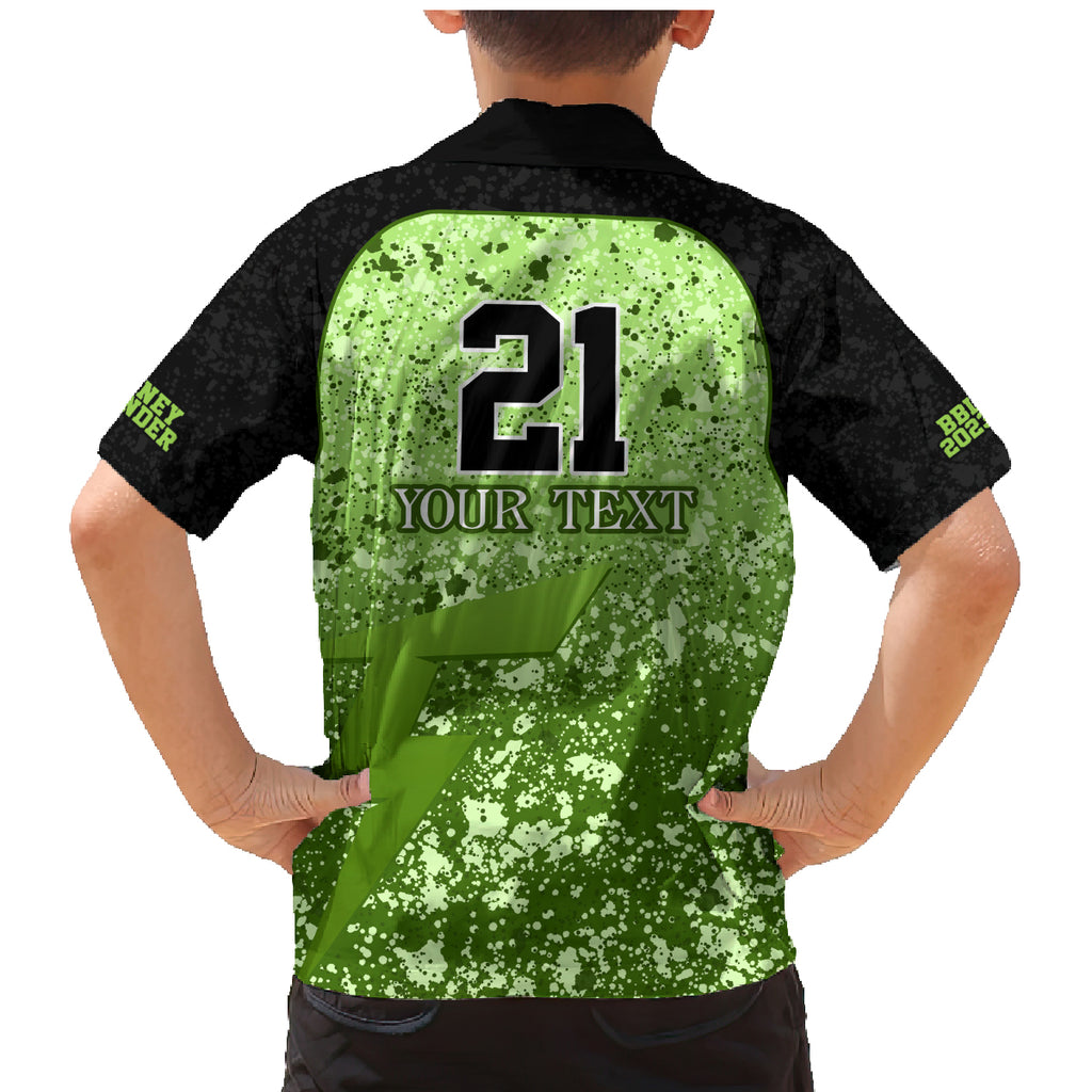 sydney-thunder-custom-family-matching-mermaid-dress-and-hawaiian-shirt-bbl-cricket-team-2024