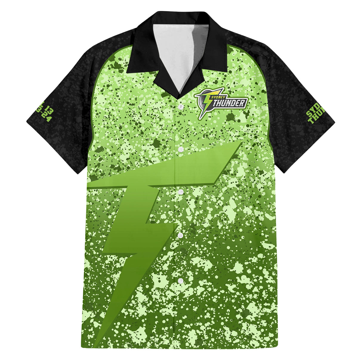 sydney-thunder-custom-family-matching-mermaid-dress-and-hawaiian-shirt-bbl-cricket-team-2024