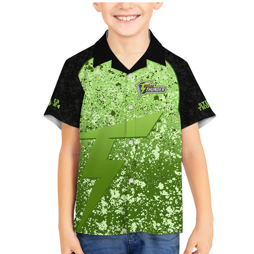 sydney-thunder-custom-family-matching-mermaid-dress-and-hawaiian-shirt-bbl-cricket-team-2024