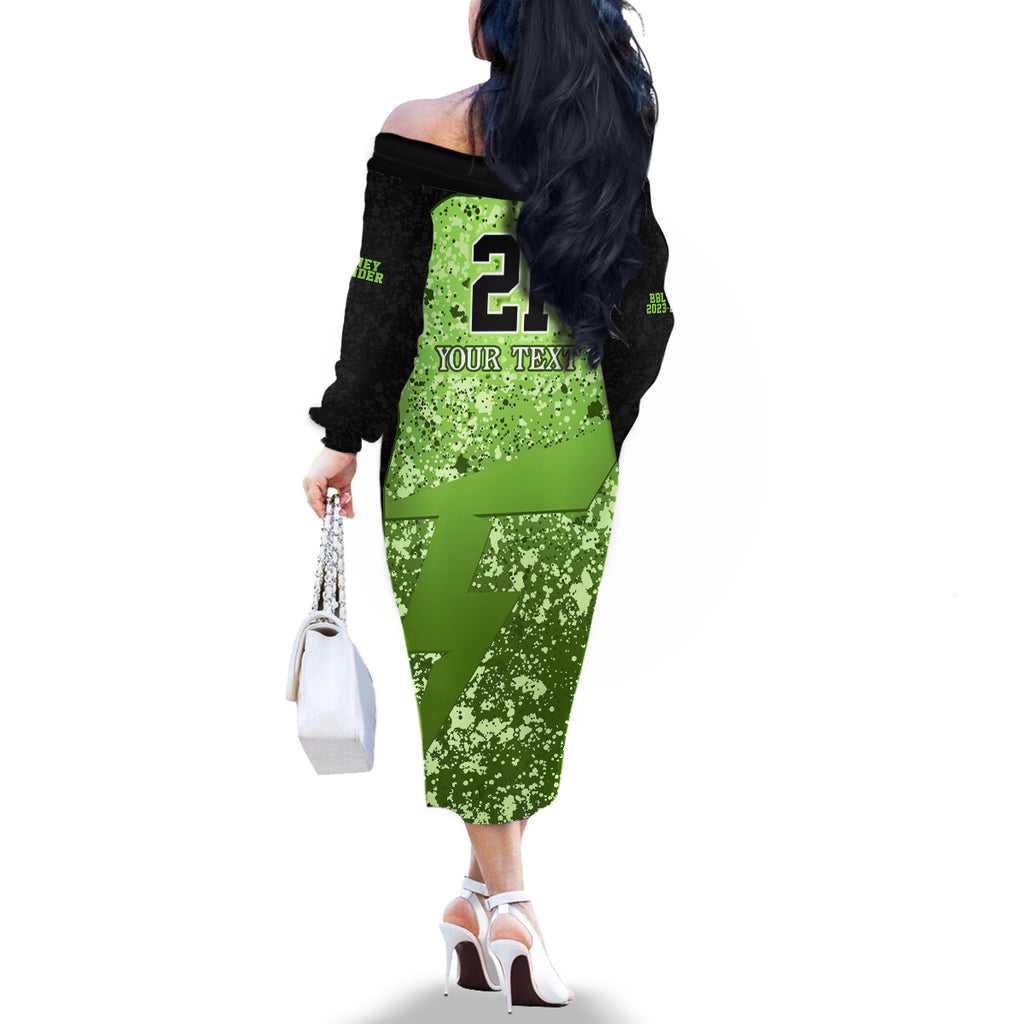 sydney-thunder-custom-family-matching-off-shoulder-long-sleeve-dress-and-hawaiian-shirt-bbl-cricket-team-2024