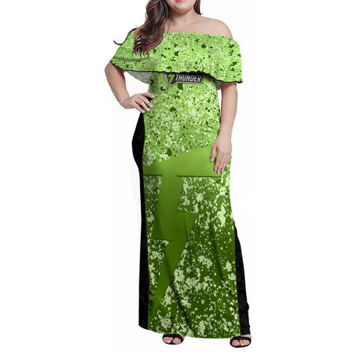 sydney-thunder-custom-family-matching-off-shoulder-maxi-dress-and-hawaiian-shirt-bbl-cricket-team-2024
