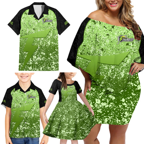 sydney-thunder-custom-family-matching-off-shoulder-short-dress-and-hawaiian-shirt-bbl-cricket-team-2024