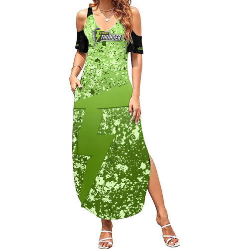 sydney-thunder-custom-family-matching-summer-maxi-dress-and-hawaiian-shirt-bbl-cricket-team-2024