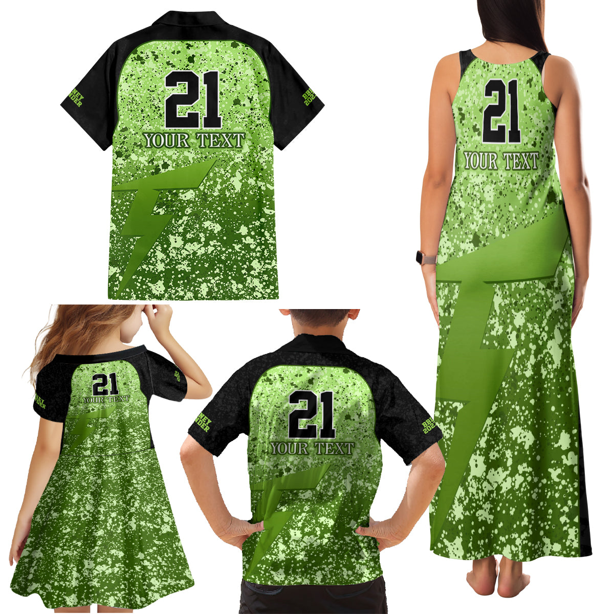 sydney-thunder-custom-family-matching-tank-maxi-dress-and-hawaiian-shirt-bbl-cricket-team-2024