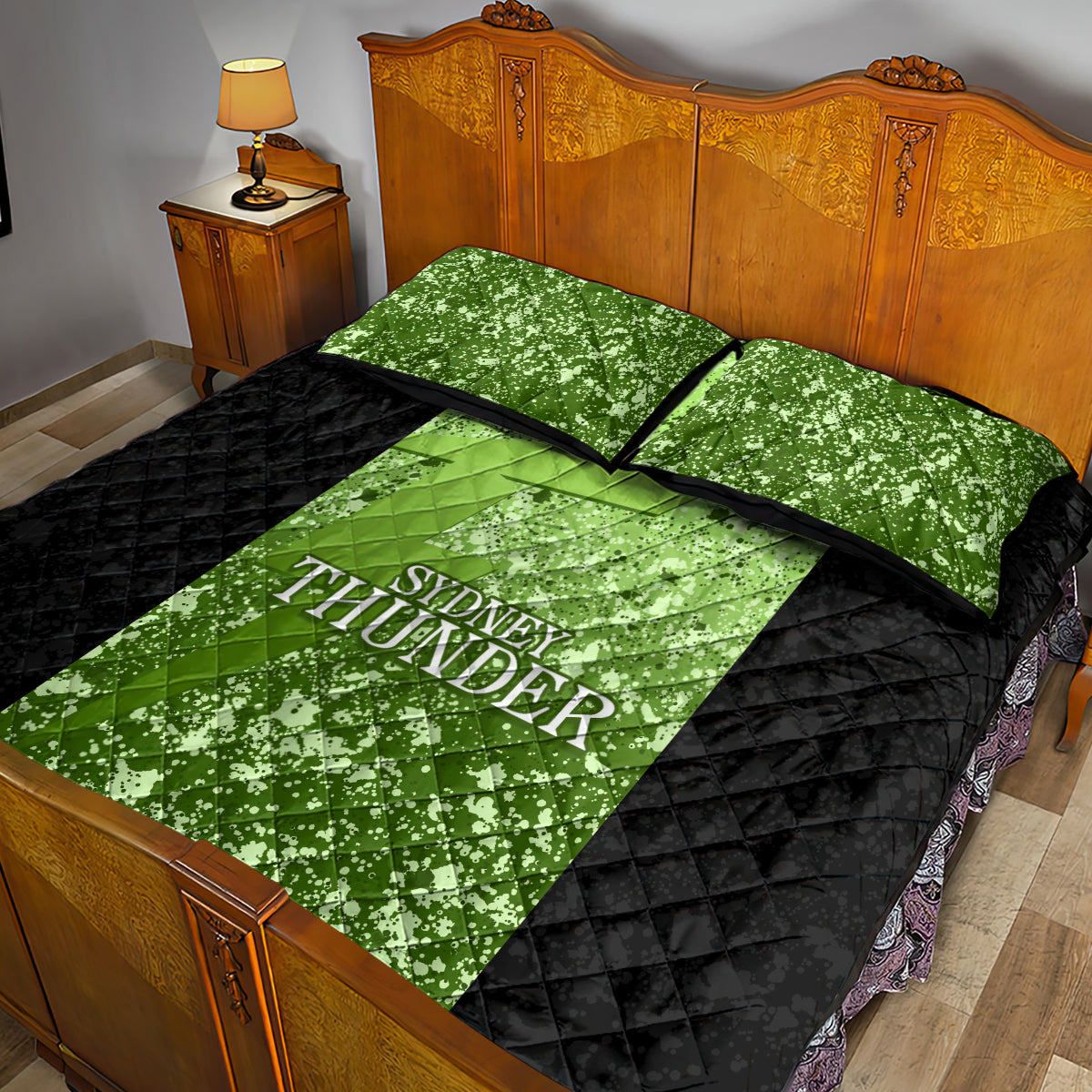 sydney-thunder-custom-quilt-bed-set-bbl-cricket-team-2024