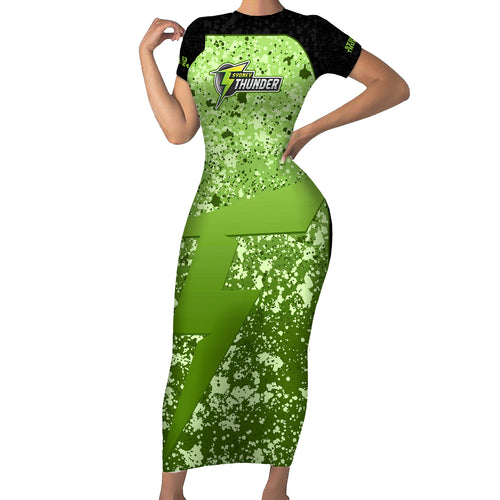 sydney-thunder-custom-short-sleeve-bodycon-dress-bbl-cricket-team-2024