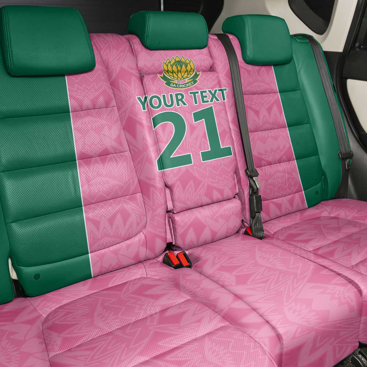 Pink South Africa Cricket Custom Back Car Seat Cover Proteas Be Way Pink