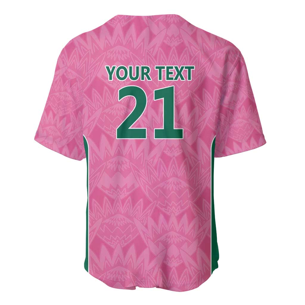 Pink South Africa Cricket Custom Baseball Jersey Proteas Be Way Pink