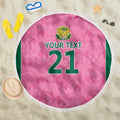 Pink South Africa Cricket Custom Beach Blanket Proteas Be Way Pink