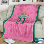 Pink South Africa Cricket Custom Blanket Proteas Be Way Pink