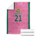 Pink South Africa Cricket Custom Blanket Proteas Be Way Pink