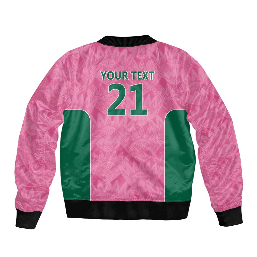 Pink South Africa Cricket Custom Bomber Jacket Proteas Be Way Pink