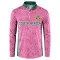 Pink South Africa Cricket Custom Button Sweatshirt Proteas Be Way Pink