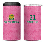 Pink South Africa Cricket Custom 4 in 1 Can Cooler Tumbler Proteas Be Way Pink