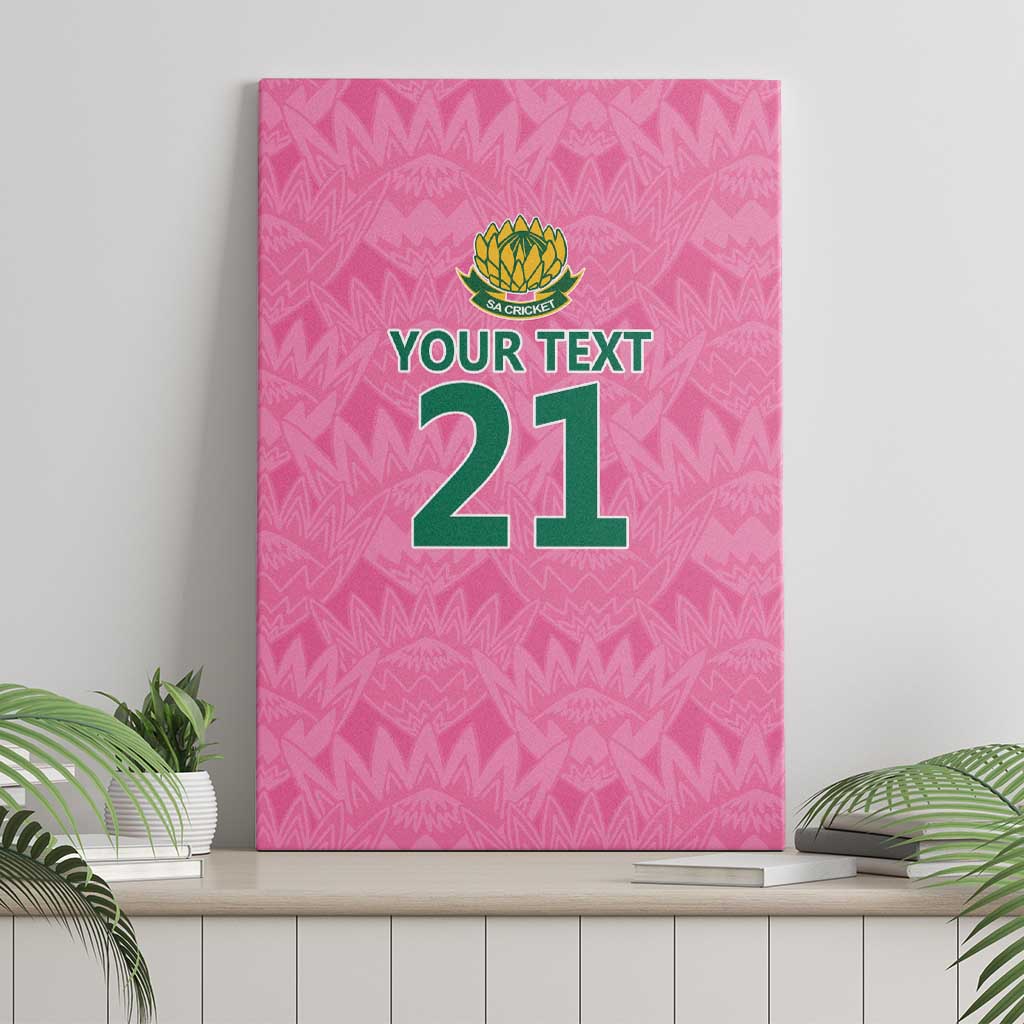Pink South Africa Cricket Custom Canvas Wall Art Proteas Be Way Pink