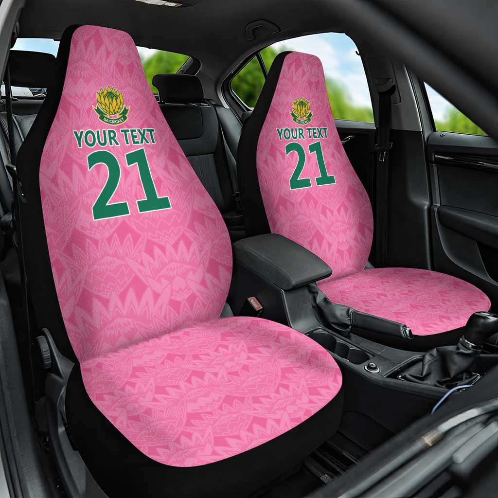 Pink South Africa Cricket Custom Car Seat Cover Proteas Be Way Pink