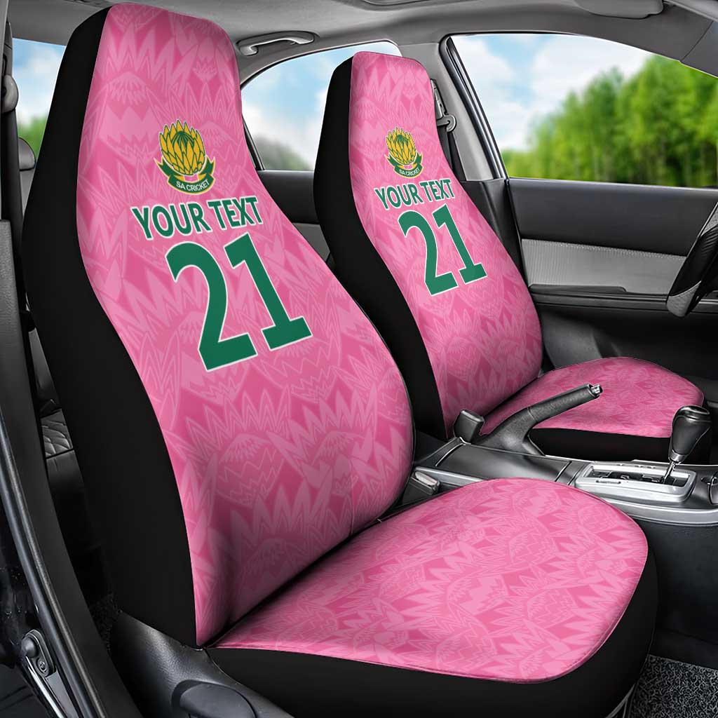 Pink South Africa Cricket Custom Car Seat Cover Proteas Be Way Pink