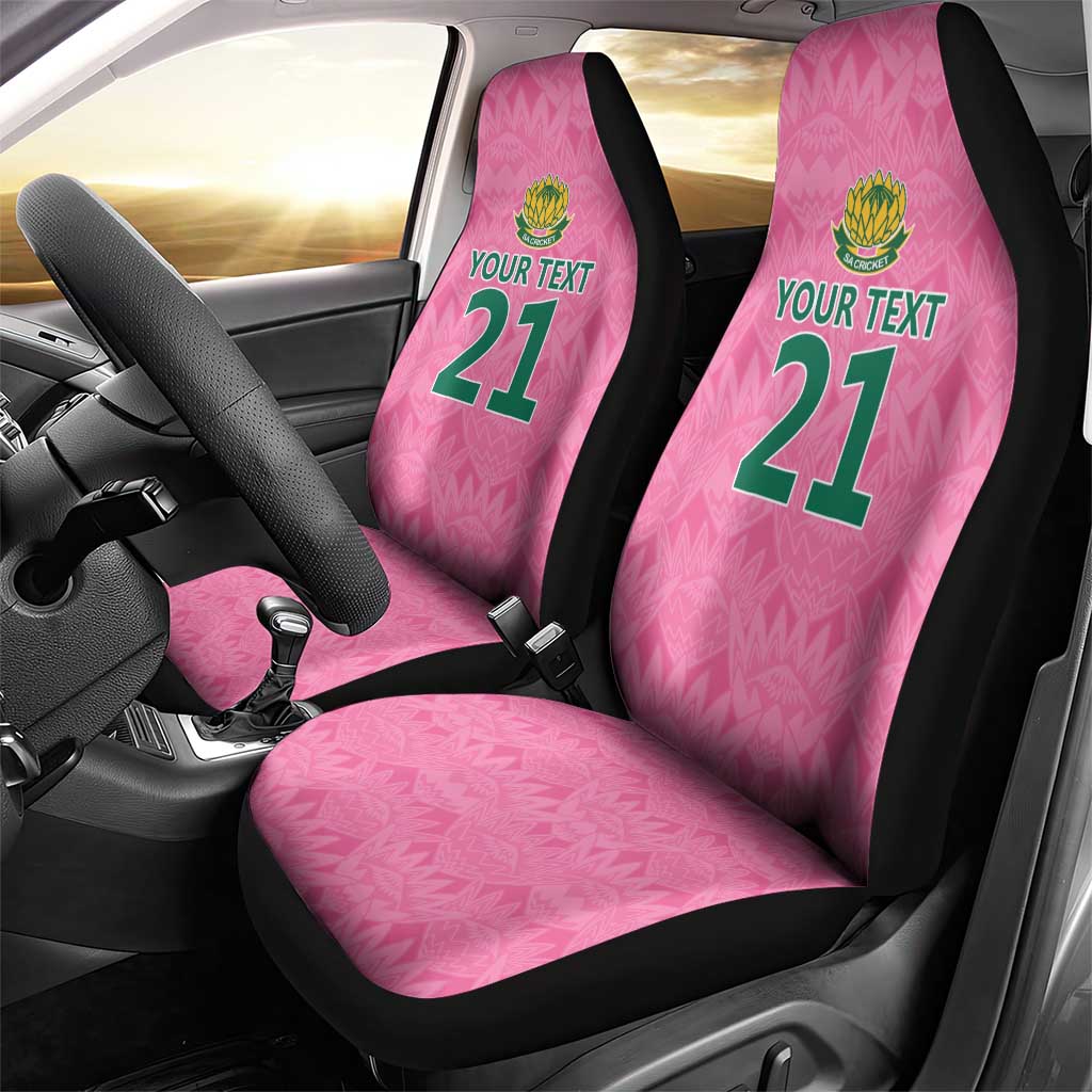 Pink South Africa Cricket Custom Car Seat Cover Proteas Be Way Pink
