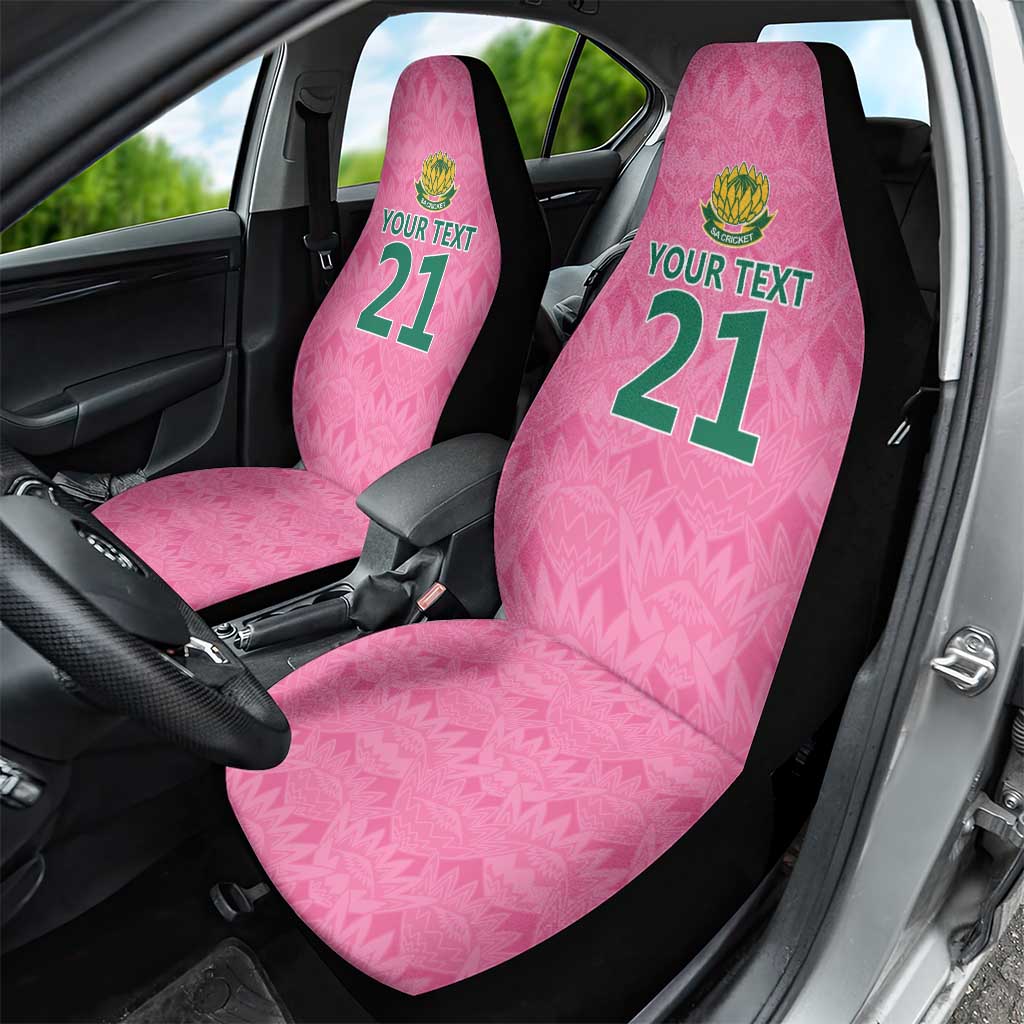 Pink South Africa Cricket Custom Car Seat Cover Proteas Be Way Pink