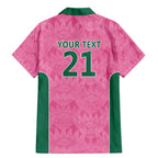 Pink South Africa Cricket Custom Family Matching Mermaid Dress and Hawaiian Shirt Proteas Be Way Pink