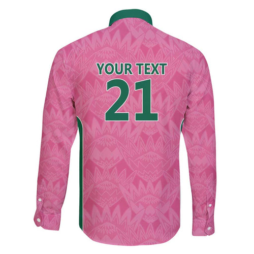 Pink South Africa Cricket Custom Family Matching Short Sleeve Bodycon Dress and Hawaiian Shirt Proteas Be Way Pink