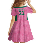 Pink South Africa Cricket Custom Family Matching Tank Maxi Dress and Hawaiian Shirt Proteas Be Way Pink